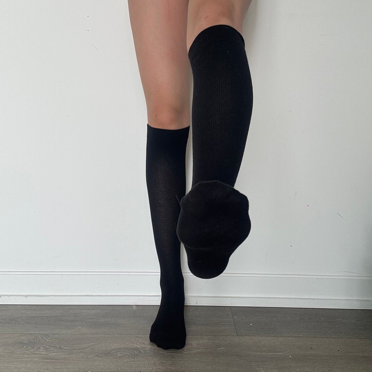 Black thigh-high stockings