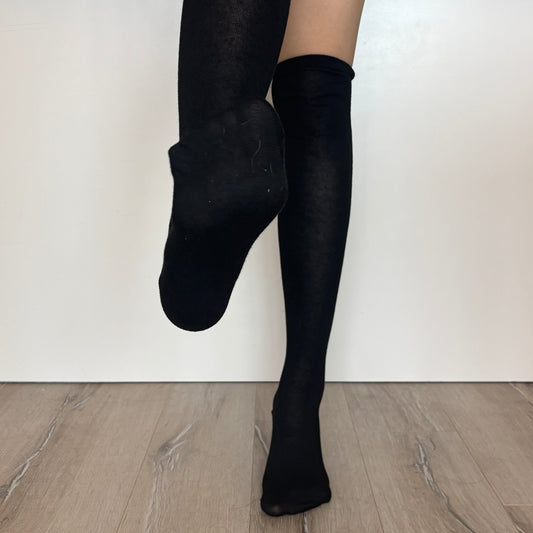 Black thigh-high stockings