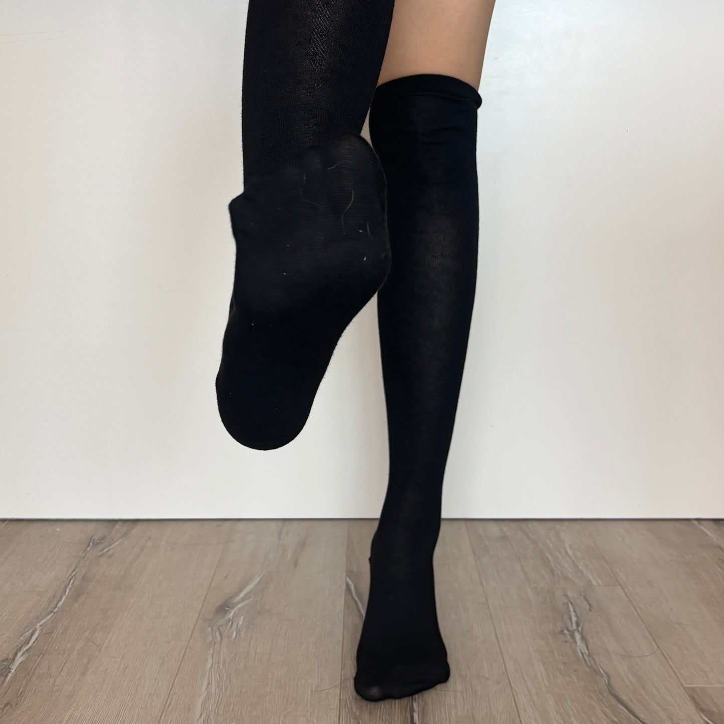 Black thigh-high stockings