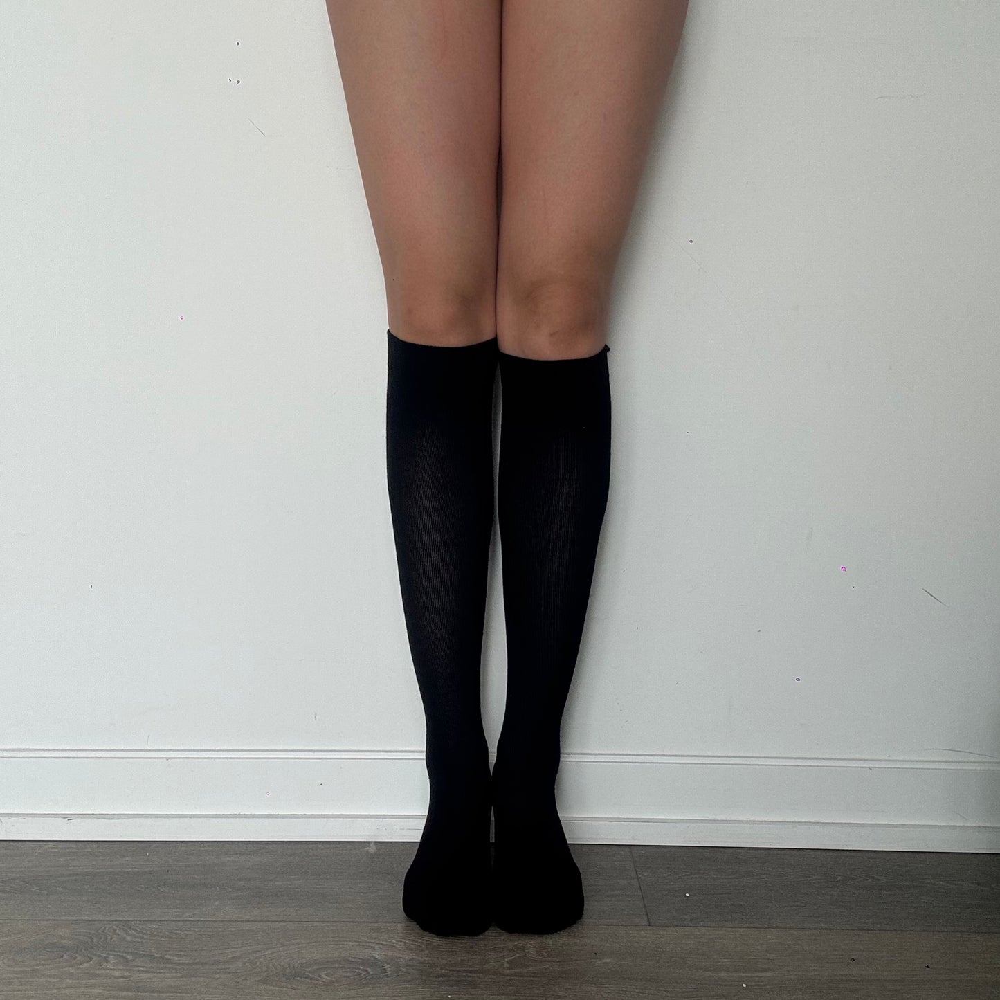 Black thigh-high stockings