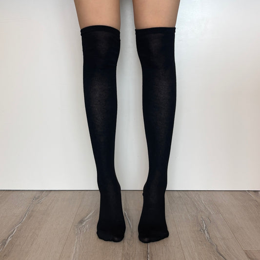 Black thigh-high stockings