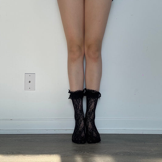 Black Lace Socks