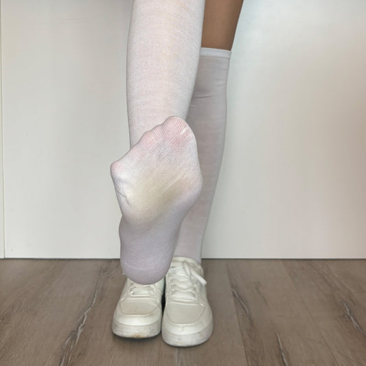 White Thigh-high Gym socks